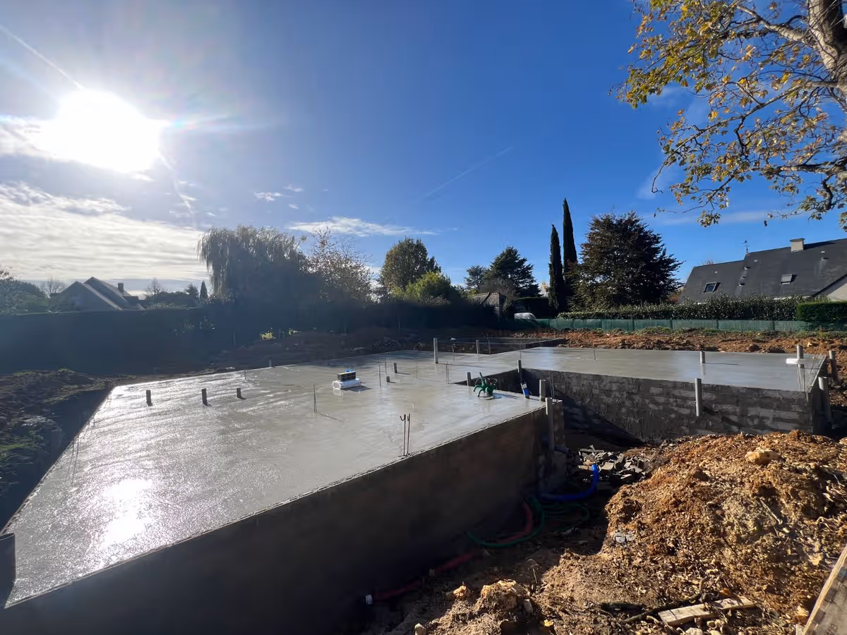 Dalles coulées sur vide sanitaire