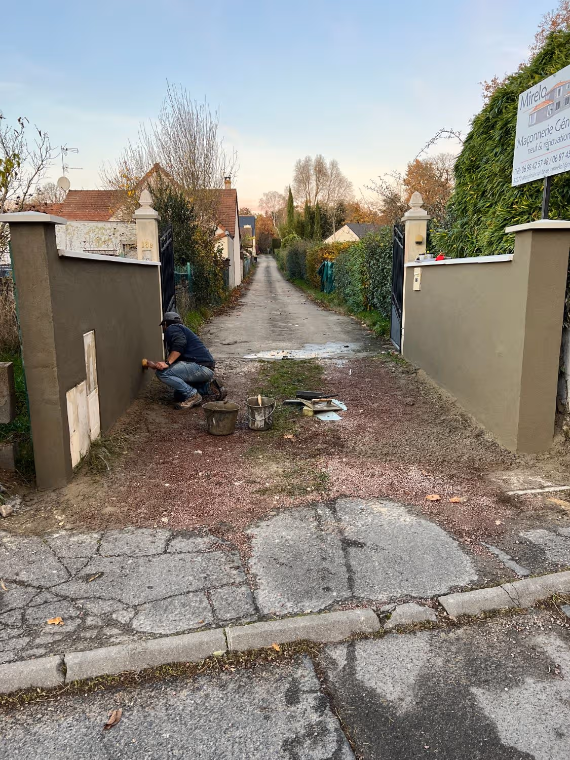 Piliers et murs de clôture