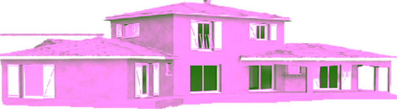 Silhouette de maison, emblème de MIRELO Maçonnerie